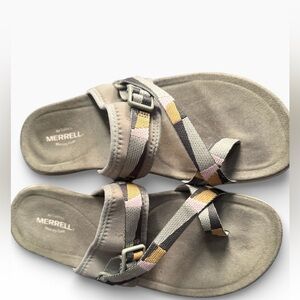 Merrell Gray and Tan Sandals size 10